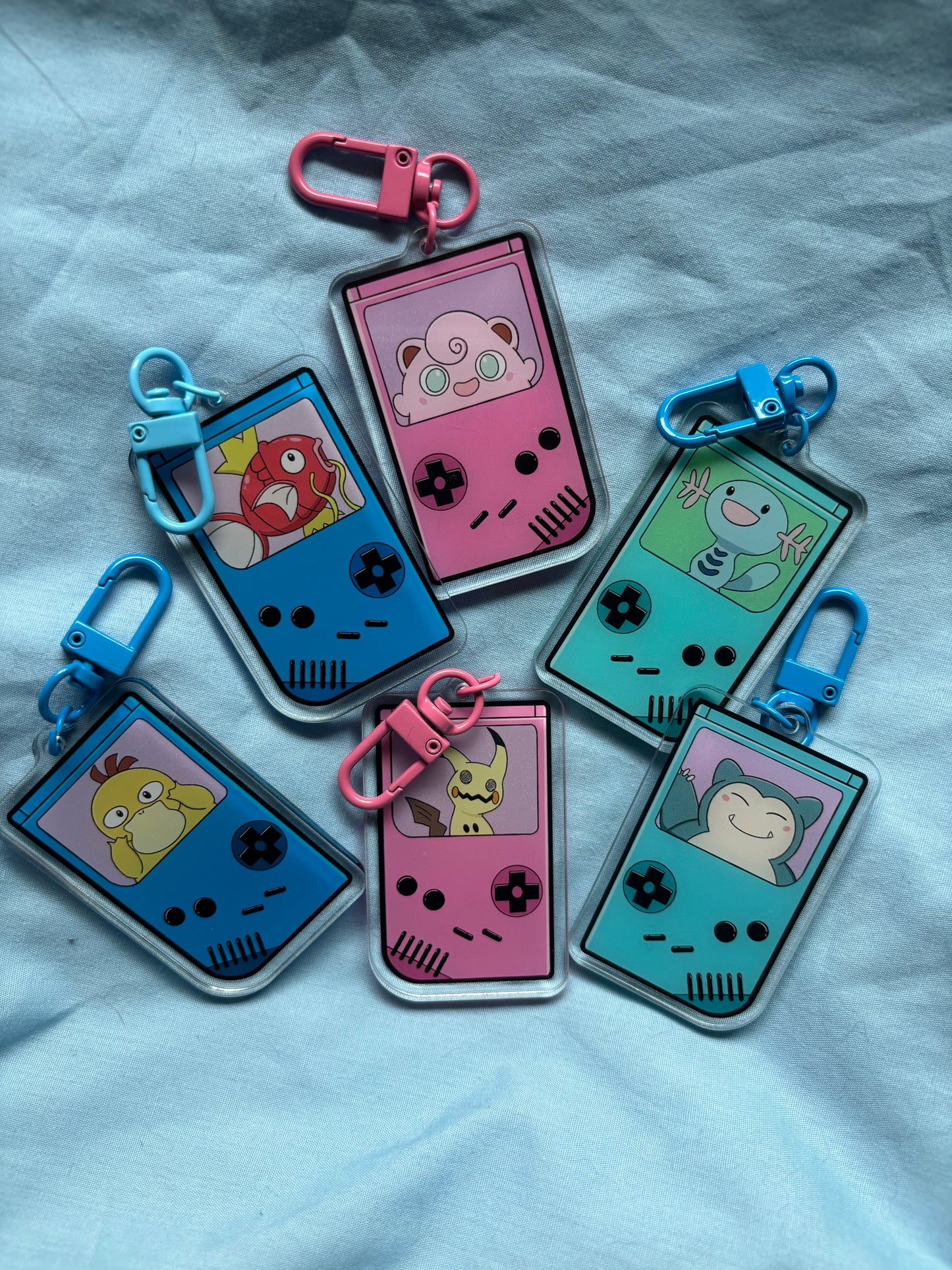Pkmon gameboy keychains