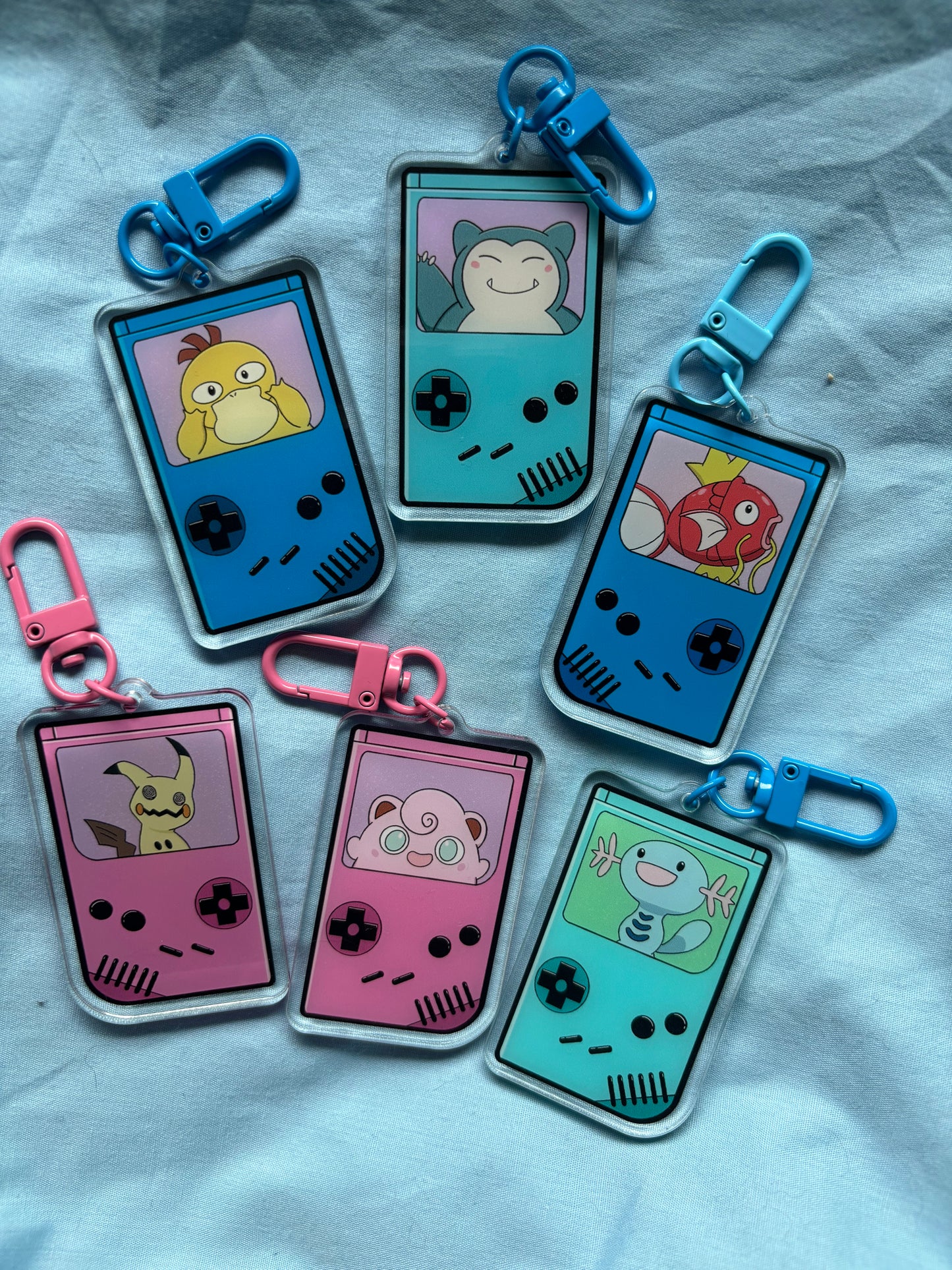 Pkmon gameboy keychains