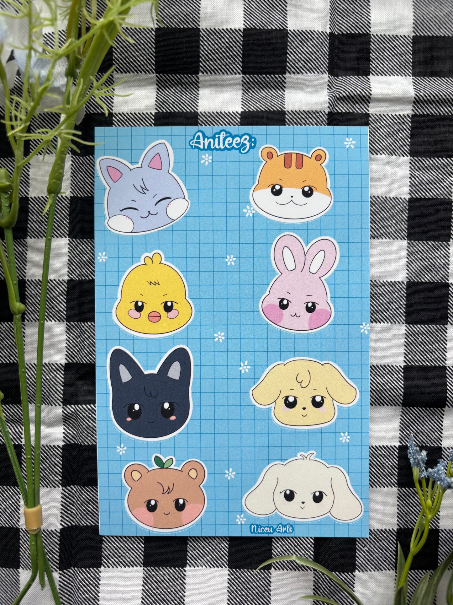 Aniteez Ateez Sticker Sheet