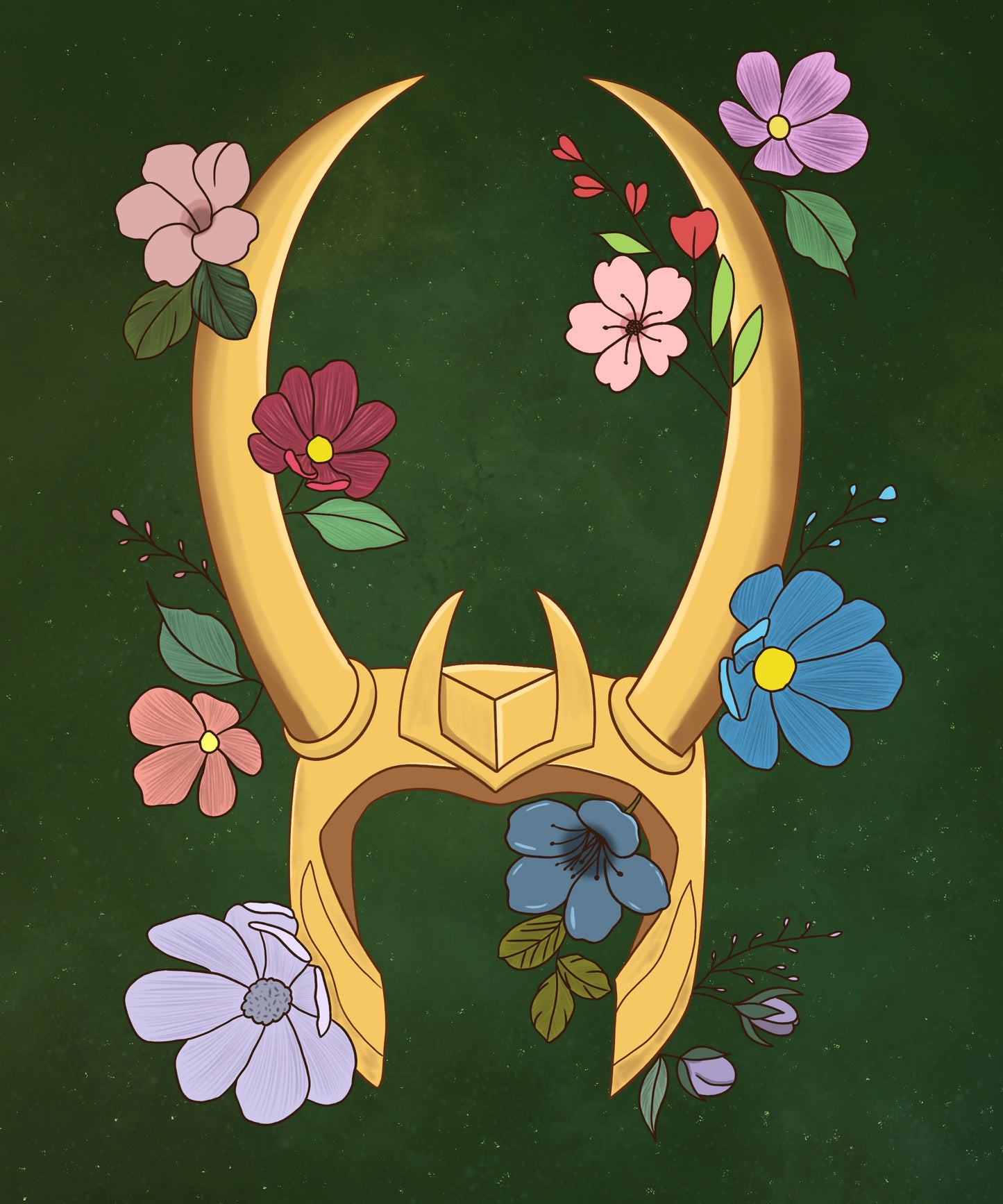 L O K I mask floral print