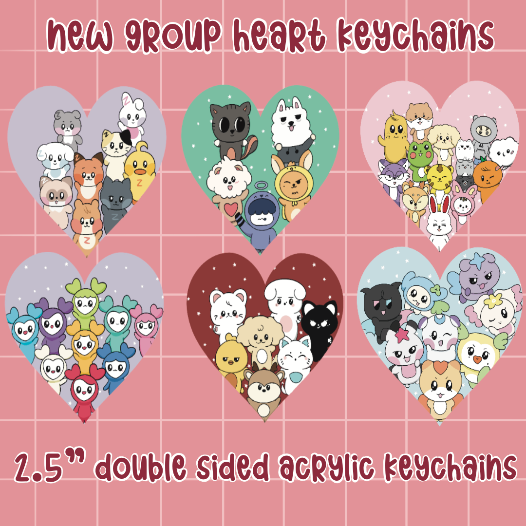 Kpop group keychains