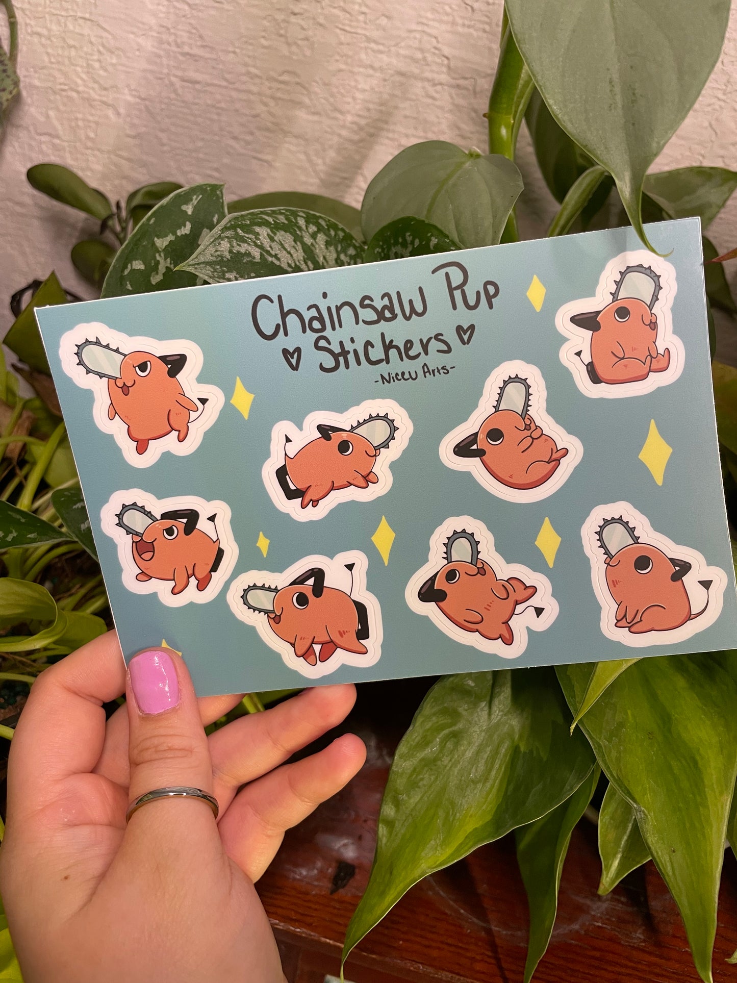 Chainsaw Dog Sticker Sheet